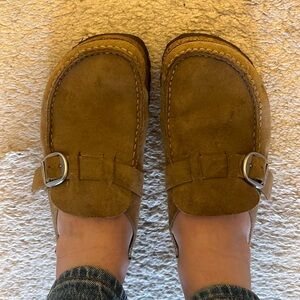 Birkenstock Buckley clog, brown suede, EU38